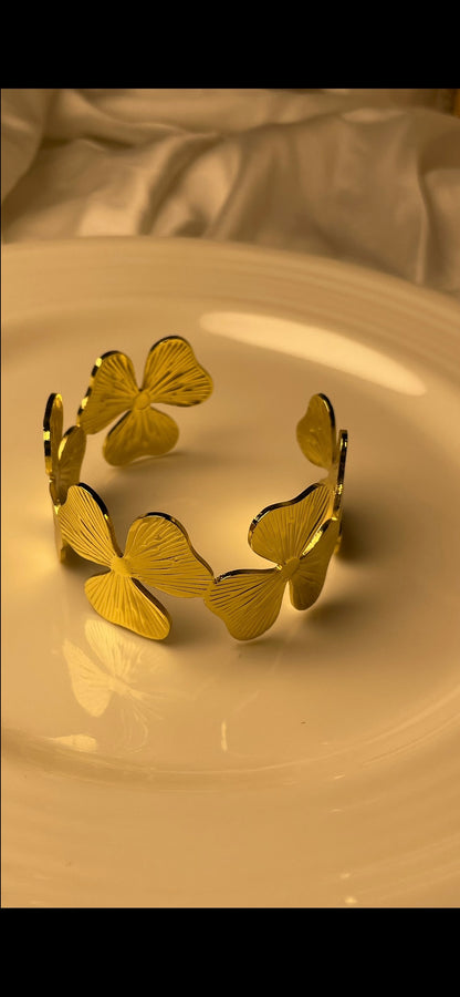 Premium Gold-Plated Adjustable Cuff Bracelet