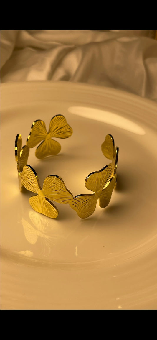 Premium Gold-Plated Adjustable Cuff Bracelet