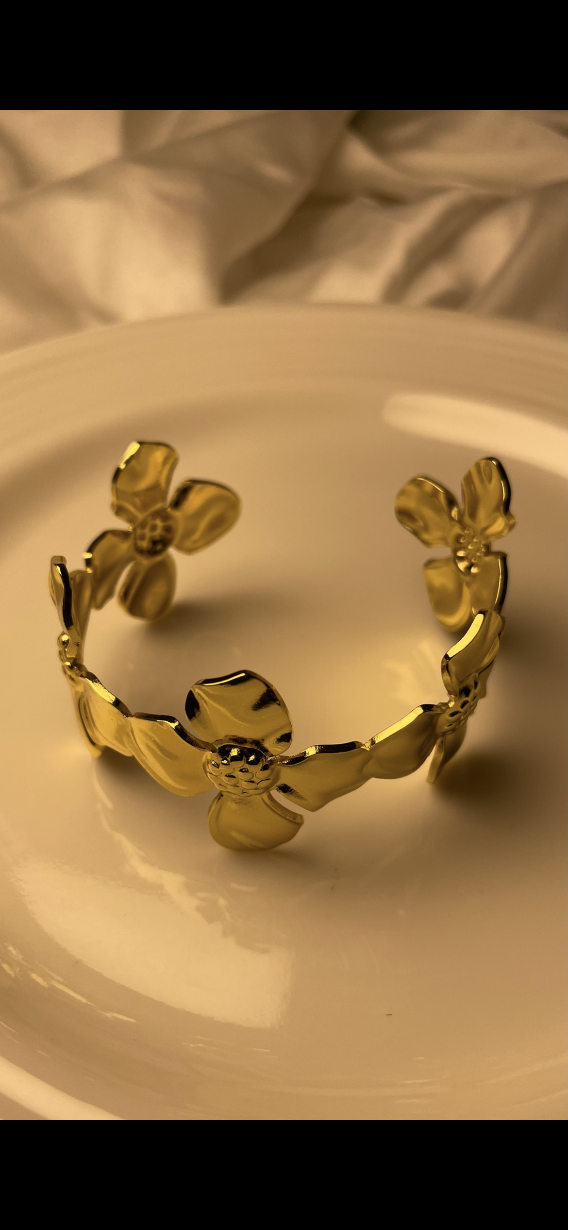 Premium Gold-Plated Adjustable Cuff Bracelet