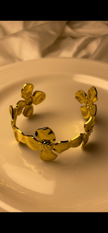 Premium Gold-Plated Adjustable Cuff Bracelet