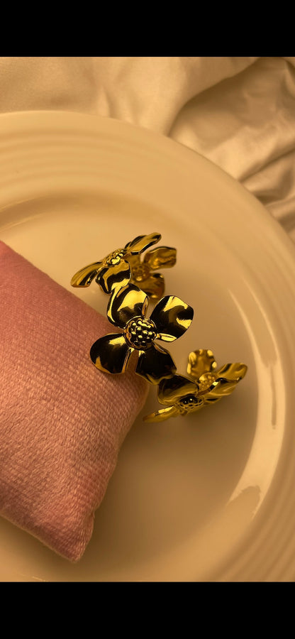 Premium Gold-Plated Adjustable Cuff Bracelet