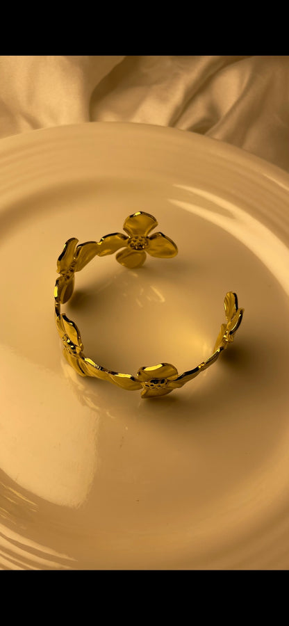 Premium Gold-Plated Adjustable Cuff Bracelet