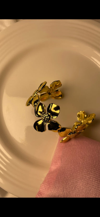 Premium Gold-Plated Adjustable Cuff Bracelet