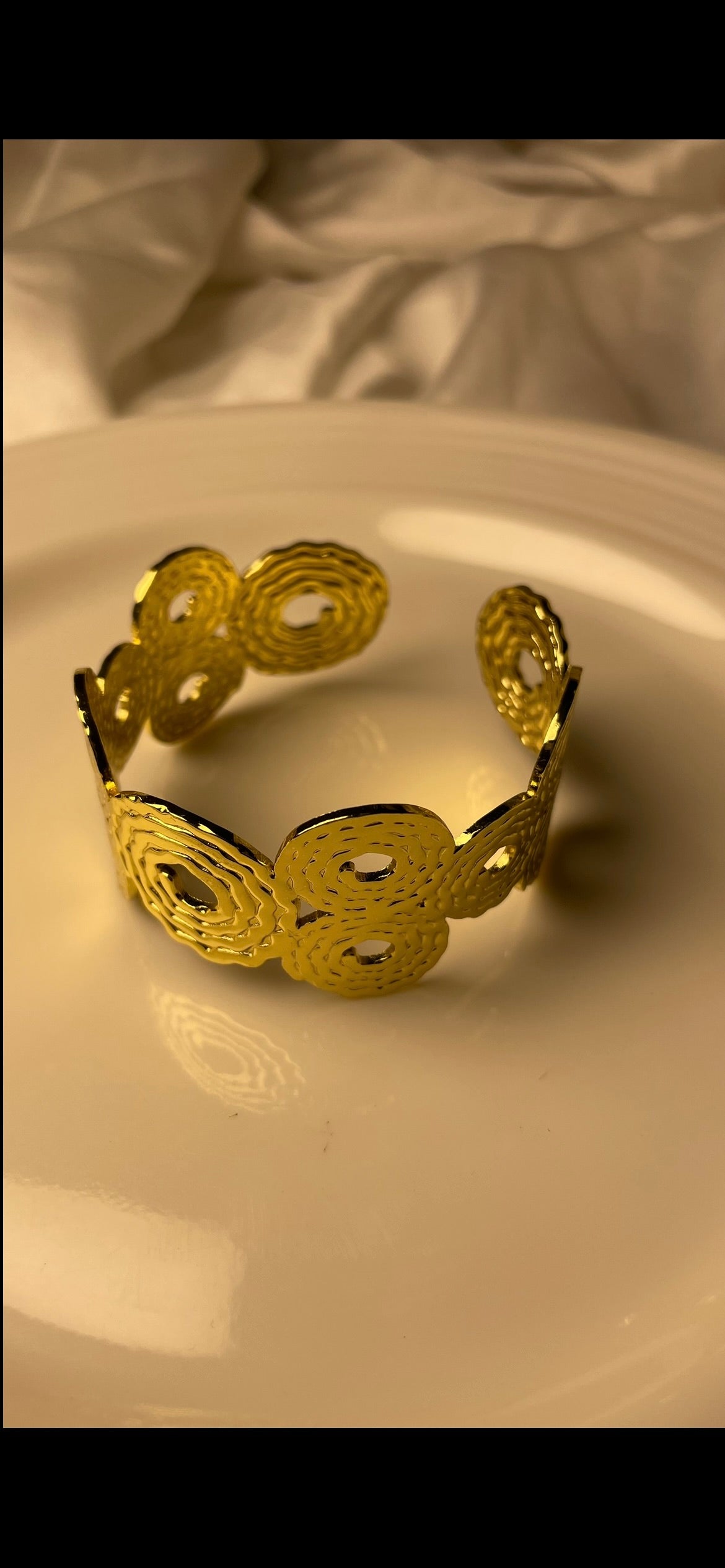 Premium Gold-Plated Adjustable Cuff Bracelet