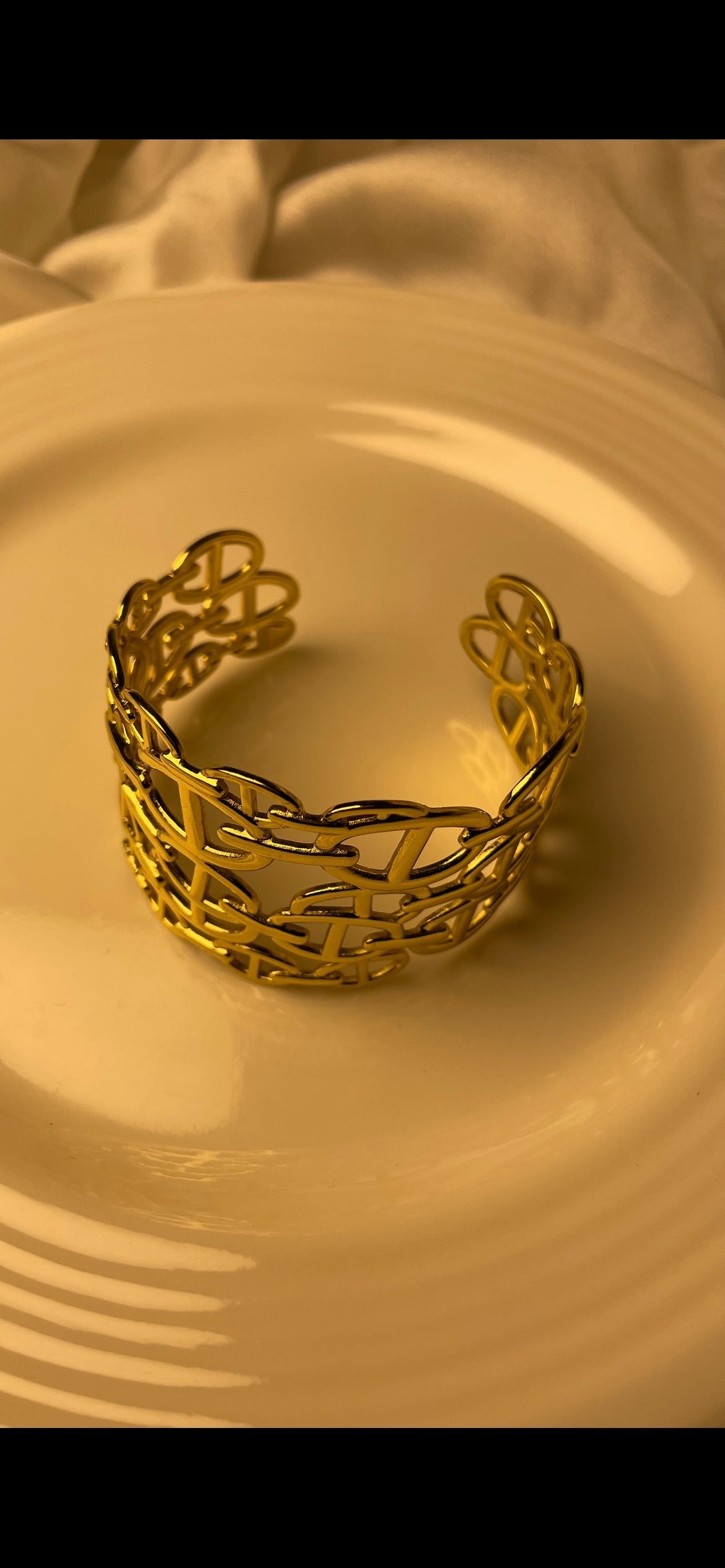 Premium Gold-Plated Adjustable Cuff Bracelet