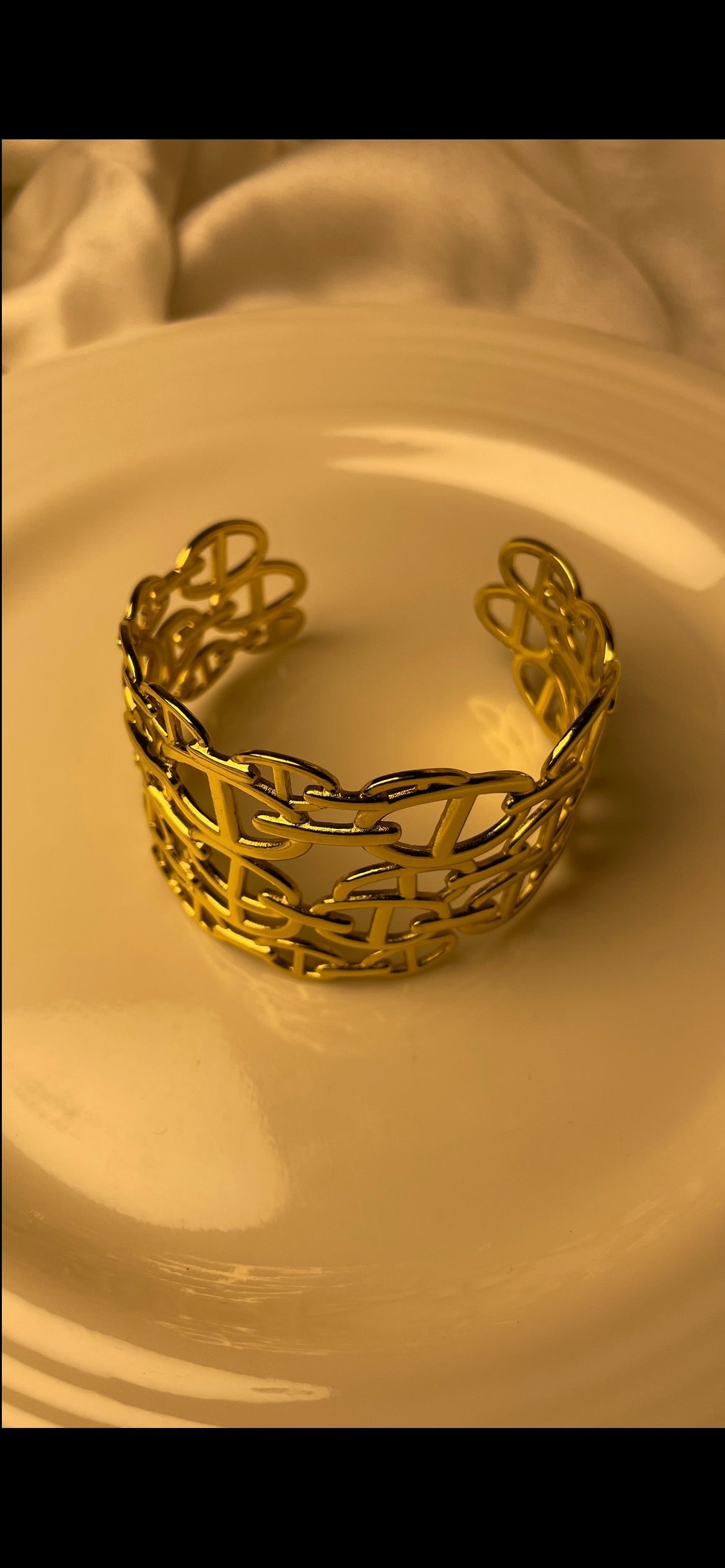 Premium Gold-Plated Adjustable Cuff Bracelet