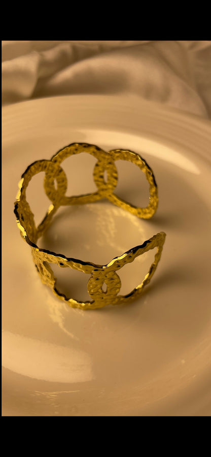 Premium Gold-Plated Adjustable Cuff Bracelet