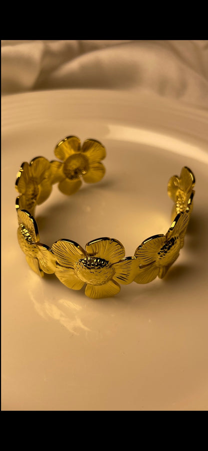 Premium Gold-Plated Adjustable Cuff Bracelet