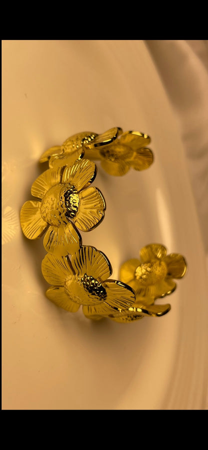 Premium Gold-Plated Adjustable Cuff Bracelet