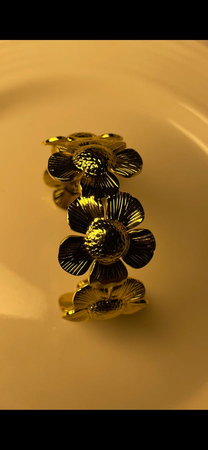 Premium Gold-Plated Adjustable Cuff Bracelet