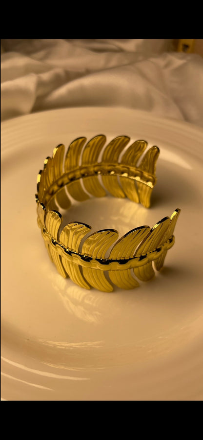 Premium Gold-Plated Adjustable Cuff Bracelet