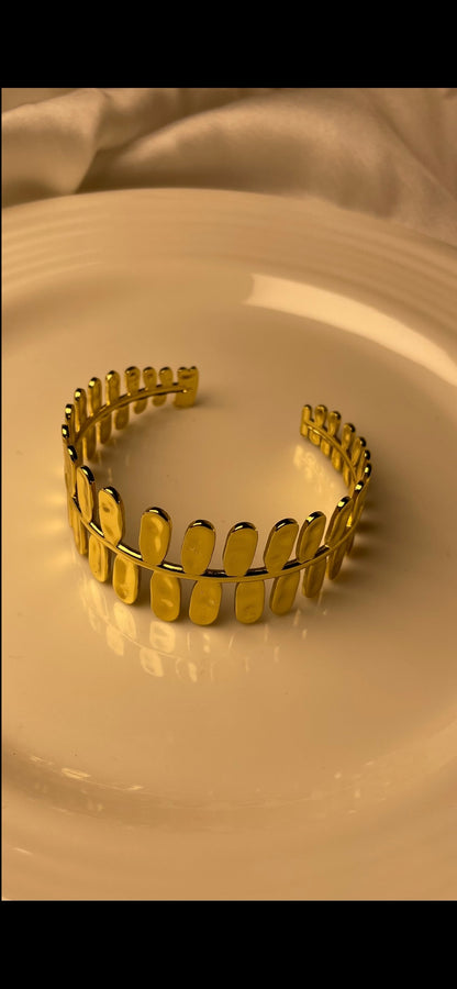 Premium Gold-Plated Adjustable Cuff Bracelet